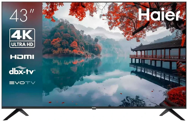 43" Телевизор Haier 43 Smart TV M1 черный 3840x2160, 4K Ultra HD, 60 Гц, Wi-Fi, Smart TV,