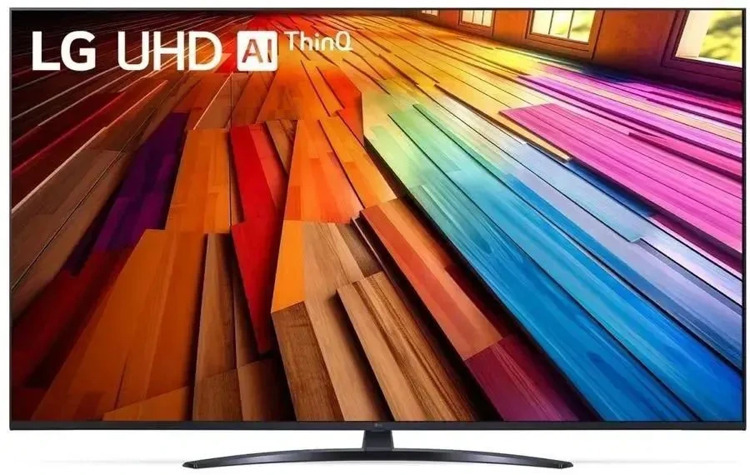 50" Телевизор LG 50UT81009LB.ARUB черный 3840x2160, 4K Ultra HD, 60 Гц, Wi-Fi, SMART TV, WebOS